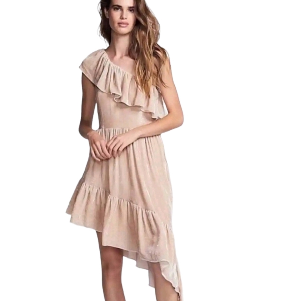 Love Shack Fancy Velvet One Shoulder Pamela Dress Size 2 - Picture 1 of 15
